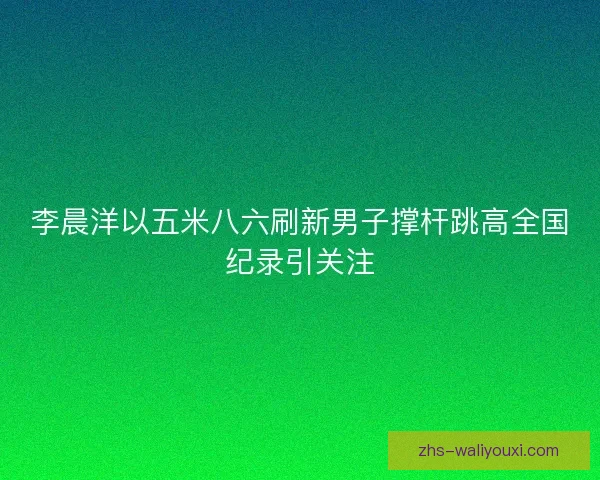 李晨洋以五米八六刷新男子撑杆跳高全国纪录引关注 李晨洋以五米八六刷新男子撑杆跳高全国纪录引关注