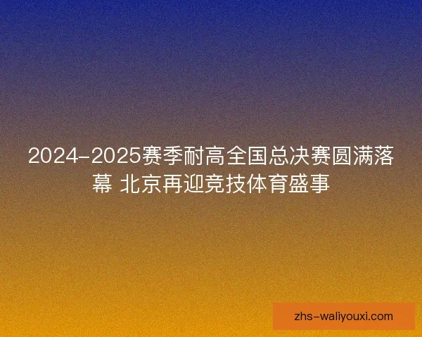 2024-2025赛季耐高全国总决赛圆满落幕 北京再迎竞技体育盛事